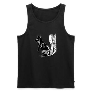Eichhörnchen süß Tier lustig Tiere Natur Vektor 3 - Männer Premium Bio Tank Top - Schwarz - Vorne - Michal (187cm)