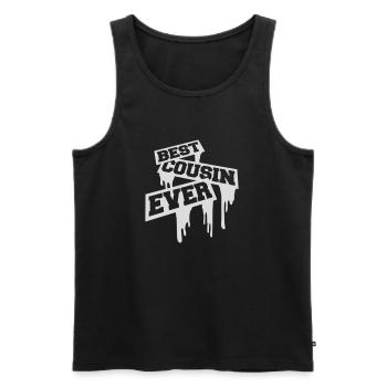 best cousin ever quote - Men's Premium Organic Tank Top - black - Front - Michal (187cm)