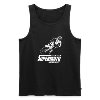 Supermoto - Supermotard - Men's Premium Organic Tank Top - black - Front - Michal (187cm)