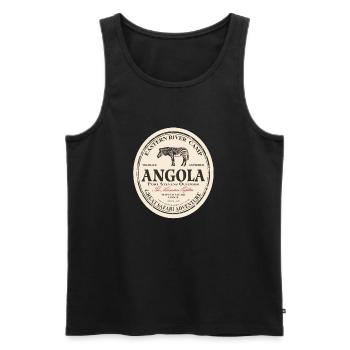 Angola - Zèbre - Débardeur bio Premium Homme - noir - Devant - Michal (187cm)