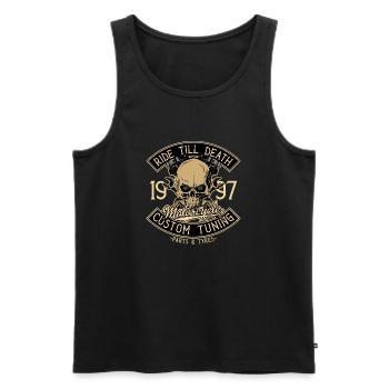 Custom Tuning - Men's Premium Organic Tank Top - black - Front - AI Model Male 178 light (178cm)