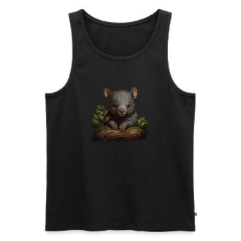 Wombat Baby Australie - Débardeur bio Premium Homme - noir - Devant - Michal (187cm)