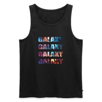 galaxie - Débardeur bio Premium Homme - noir - Devant - AI Model Male 178 light (178cm)