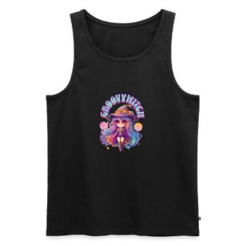 groovy witch - Men's Premium Organic Tank Top - black - Front - Michal (187cm)