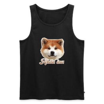 akita inu - Men's Premium Organic Tank Top - black - Front - Michal (187cm)