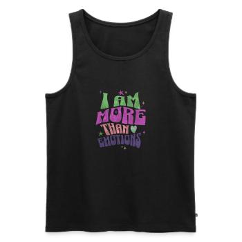 Selbstliebe-Affirmationen - Männer Premium Bio Tank Top - Schwarz - Vorne - AI Model Male 178 light (178cm)