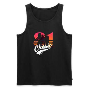Vintage 1981-81st Birthday - Men's Premium Organic Tank Top - black - Front - Michal (187cm)
