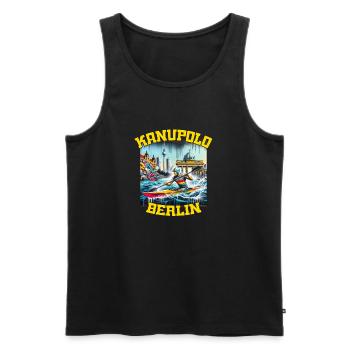 Kanupolo Berlin Graffiti - Männer Premium Bio Tank Top - Schwarz - Vorne - Michal (187cm)