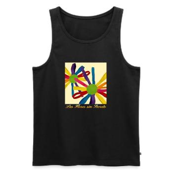 Blumen ohne Geheimnis - Männer Premium Bio Tank Top - Schwarz - Vorne - AI Model Male 178 light (178cm)