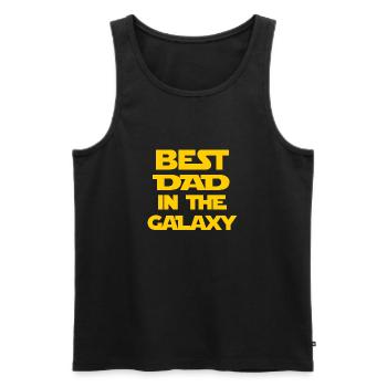 Bester Vater der Galaxie - Männer Premium Bio Tank Top - Schwarz - Vorne - Michal (187cm)