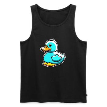Gummiente / Badeente / Wasser / Badewanne - Männer Premium Bio Tank Top - Schwarz - Vorne - AI Model Male 178 light (178cm)