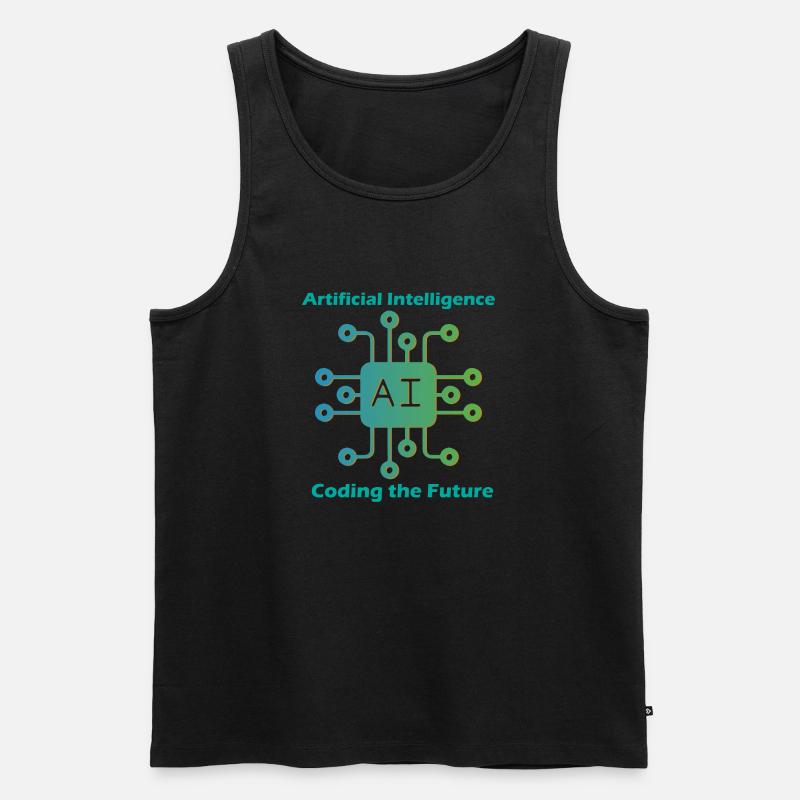 Artificial intelligence coding future - Men's Premium Organic Tank Top - black