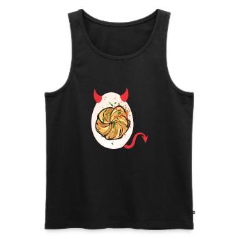 Stuffed Eggs Deviled Eggs - Men's Premium Organic Tank Top - black - Front - AI Model Male 178 light (178cm)
