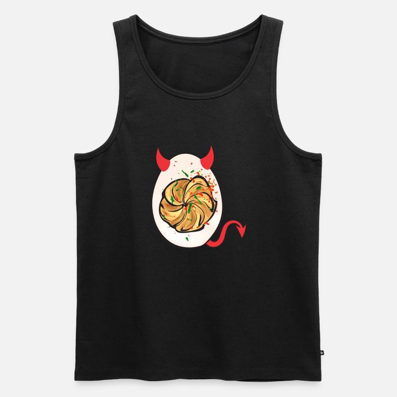 Gefüllte Eier Deviled Eggs - Männer Premium Bio Tank Top - Schwarz