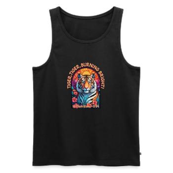 Tiger, Tiger, Burning Bright! - Männer Premium Bio Tank Top - Schwarz - Vorne - AI Model Male 178 light (178cm)