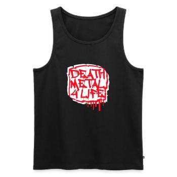 Heavy Death Metal 4 Life Hard Rock Cool Graffiti - Débardeur bio Premium Homme - noir - Devant - AI Model Male 178 light (178cm)
