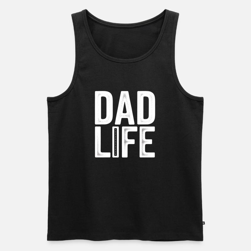 Dad Life - Männer Premium Bio Tank Top - Schwarz
