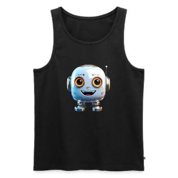 Roboter für Nerds und alle die auf Technik stehen - Männer Premium Bio Tank Top - Schwarz - Vorne - AI Model Male 178 light (178cm)