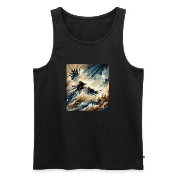 Abstract Eagle Flying - Men's Premium Organic Tank Top - black - Front - Michal (187cm)