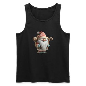 Troll de Noël 3 - Débardeur bio Premium Homme - noir - Devant - Michal (187cm)