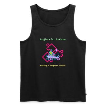 Angler für Autismus sorgen für eine bessere Zukunft - Männer Premium Bio Tank Top - Schwarz - Vorne - AI Model Male 178 light (178cm)