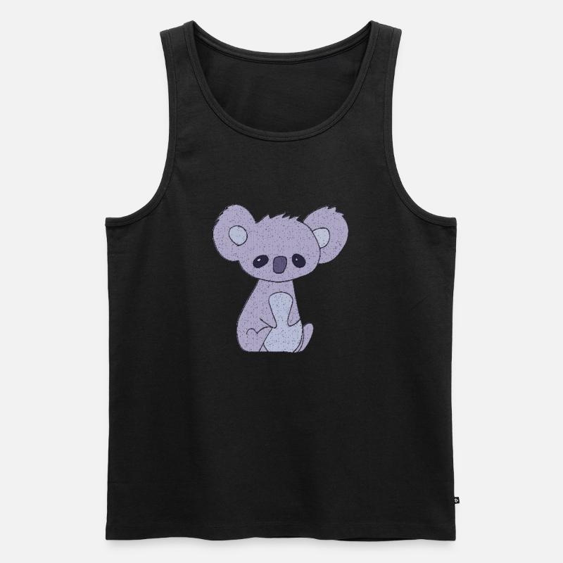 koala lila - Männer Premium Bio Tank Top - Schwarz