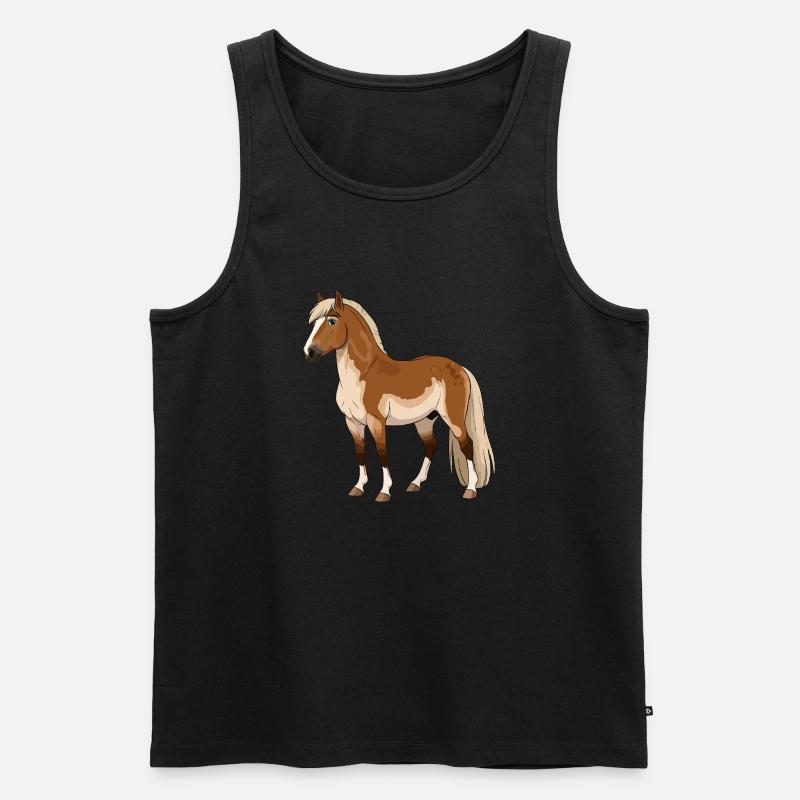 Fjordpferd echt - Männer Premium Bio Tank Top - Schwarz