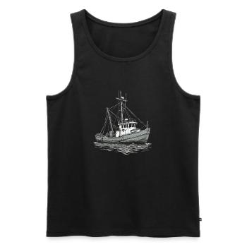 Fischkutter - Männer Premium Bio Tank Top - Schwarz - Vorne - Michal (187cm)
