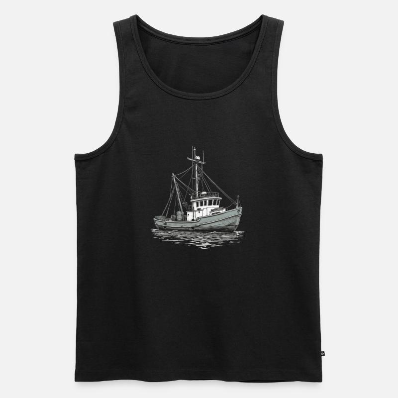 Fischkutter - Männer Premium Bio Tank Top - Schwarz