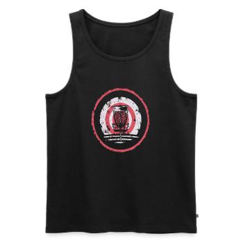 Disc Golf Scharfschütze - Männer Premium Bio Tank Top - Schwarz - Vorne - Michal (187cm)