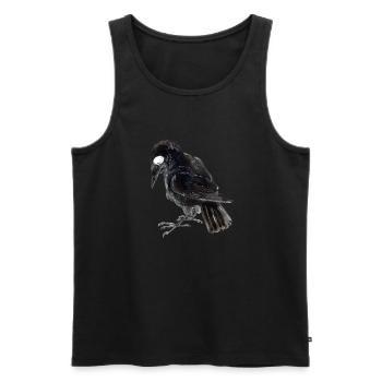 Rabenkrähe 3 - Männer Premium Bio Tank Top - Schwarz - Vorne - AI Model Male 178 light (178cm)
