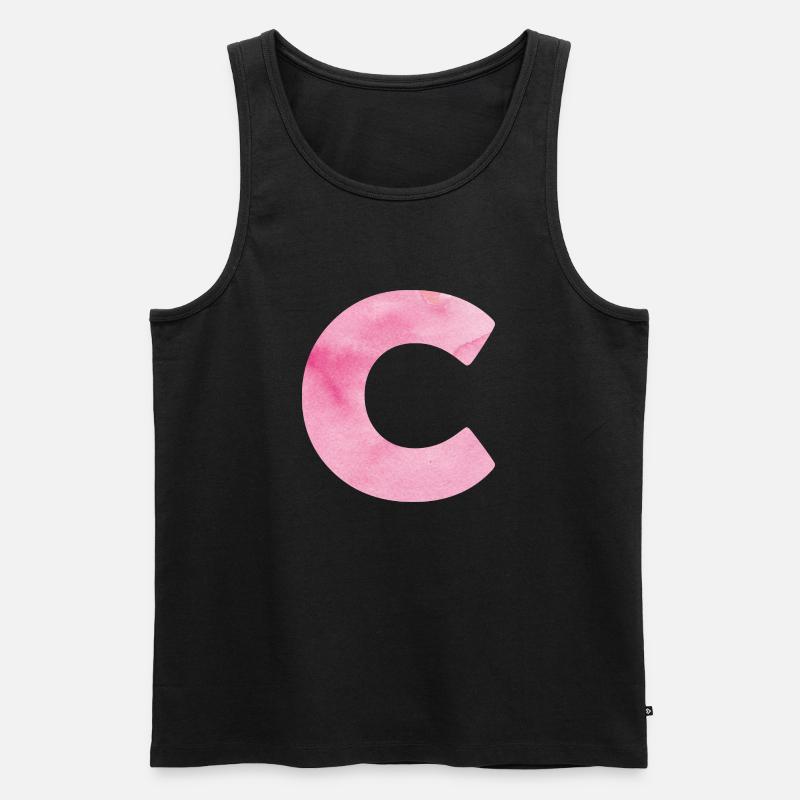 Der Buchstabe C - Männer Premium Bio Tank Top - Schwarz