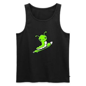 Raupe Surfer Surfen Surfbrett Meer Wellen Reiten - Männer Premium Bio Tank Top - Schwarz - Vorne - Michal (187cm)