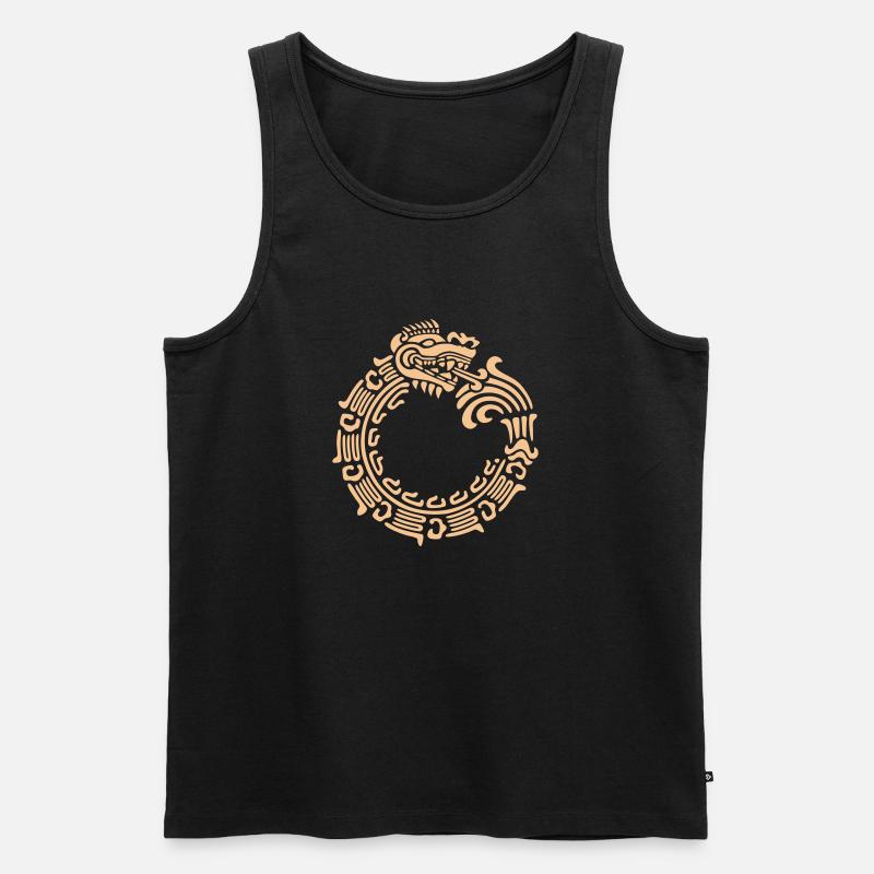 Ouroboros (vector) - Männer Premium Bio Tank Top - Schwarz