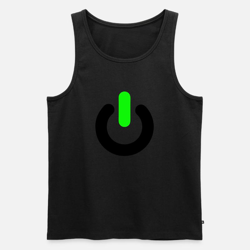 Schalter - Männer Premium Bio Tank Top - Schwarz