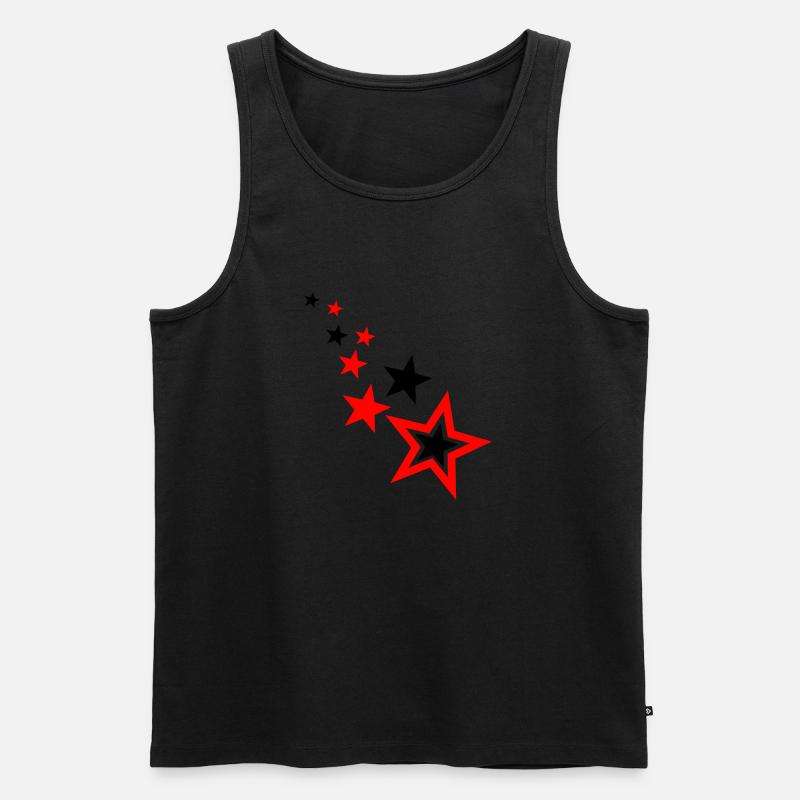 Sterne - Männer Premium Bio Tank Top - Schwarz