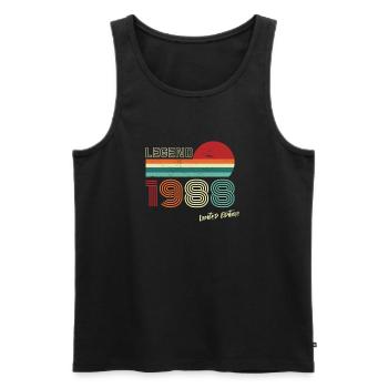 Legend 1988 Birthday Shirt Gift Anniversary - Men's Premium Organic Tank Top - black - Front - Michal (187cm)