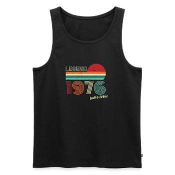 Legend 1976 Birthday Shirt Gift Anniversary - Men's Premium Organic Tank Top - black - Front - Michal (187cm)