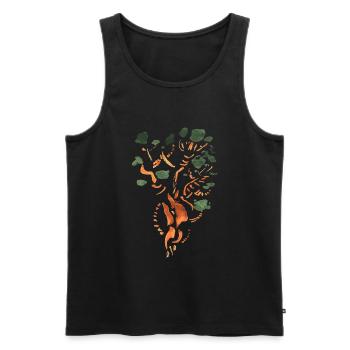 Arbre / Bonsaï / Tribal - Débardeur bio Premium Homme - noir - Devant - Michal (187cm)