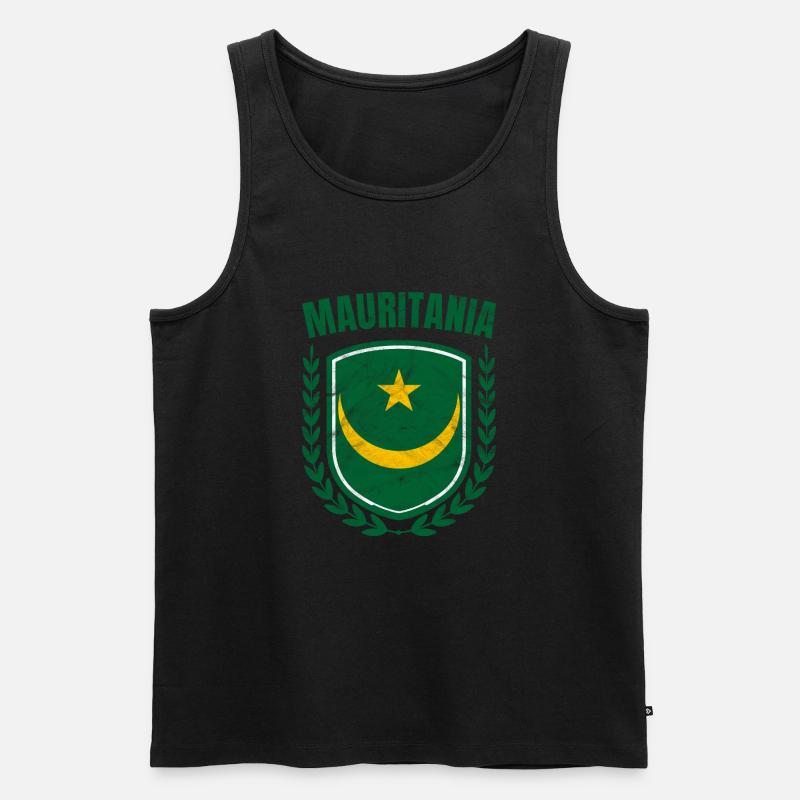 Mauretanien - Männer Premium Bio Tank Top - Schwarz