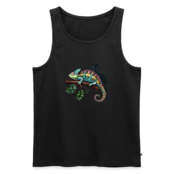 Chameleon Branch Reptiles - Men's Premium Organic Tank Top - black - Front - Michal (187cm)
