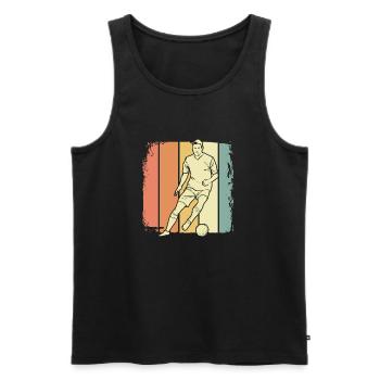 Fußballer - Männer Premium Bio Tank Top - Schwarz - Vorne - Michal (187cm)