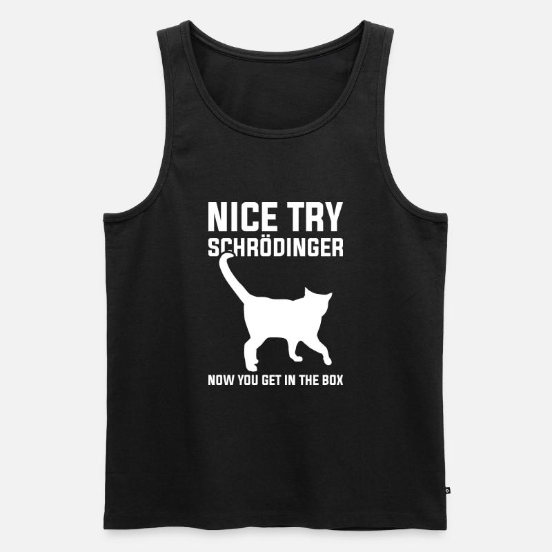 Physiker Witz Schrödingers Katze - Männer Premium Bio Tank Top - Schwarz