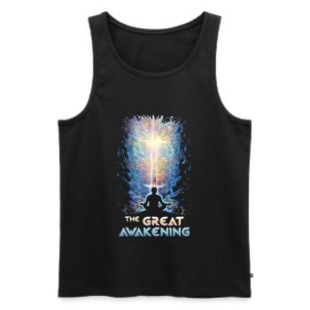 The of spiritual consciousness. - Men's Premium Organic Tank Top - black - Front - AI Model Male 178 light (178cm)