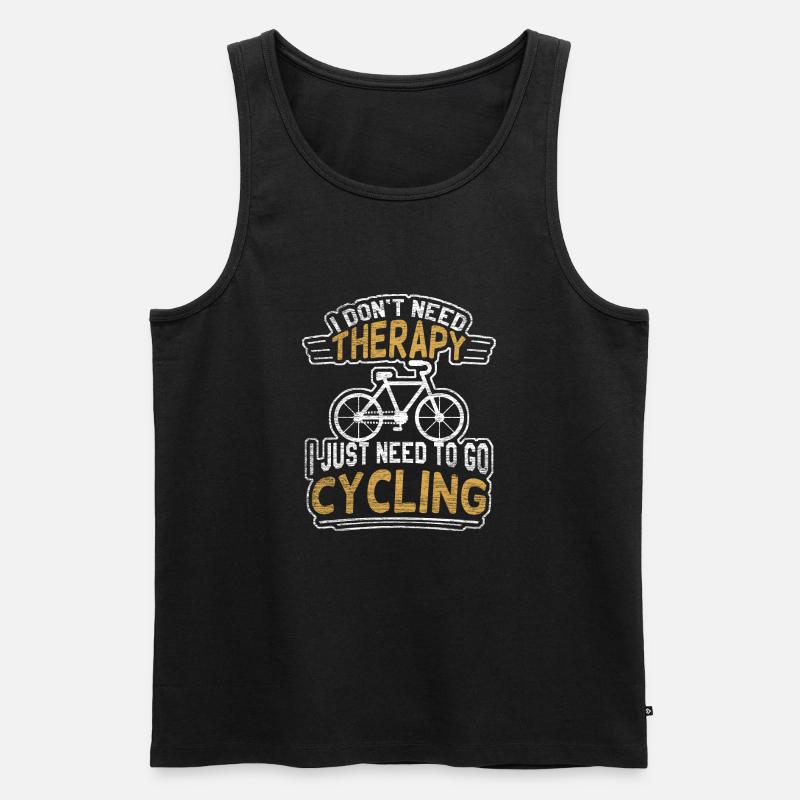 Fahrradfahren - Männer Premium Bio Tank Top - Schwarz