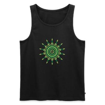 Mindwave Sun - Männer Premium Bio Tank Top - Schwarz - Vorne - AI Model Male 178 light (178cm)