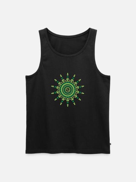 Mindwave Sun - Männer Premium Bio Tank Top - Schwarz