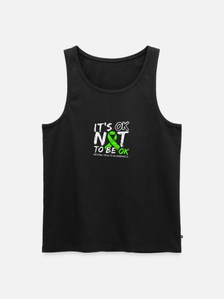 It's OK Not To Be OK - Mental Health Awareness - Men's Premium Organic Tank Top - black