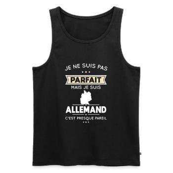 Je ne suis pas parfait mais je suis Allemand - Débardeur bio Premium Homme - noir - Devant - Michal (187cm)