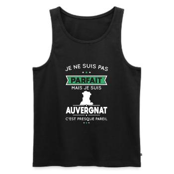 Je ne suis pas parfait mais je suis Auvergnat - Débardeur bio Premium Homme - noir - Devant - Michal (187cm)